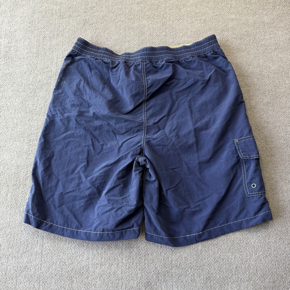 Polo Ralph Lauren Blue Swim Trunks Men's Large Yellow Pony Beach Board Shorts - Picture 7 of 7
